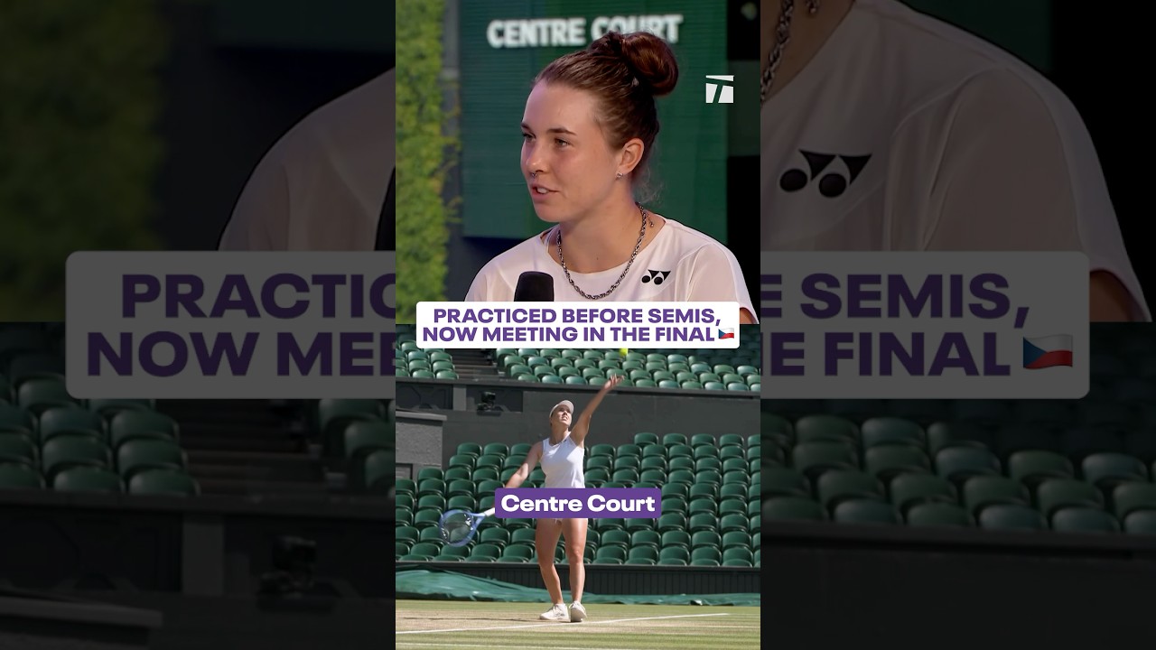 Must’ve been a good practice. 🤝🇨🇿 #lindanoskova #karolinamuchova #wimbledon