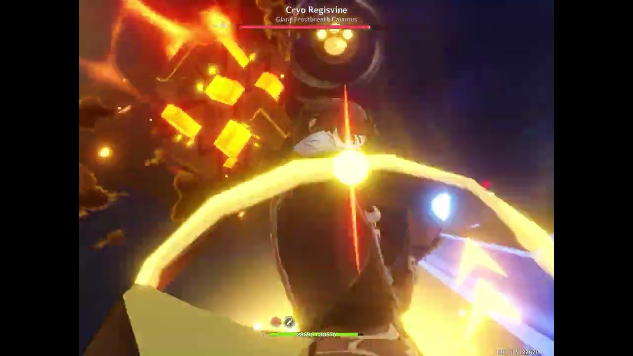 Finally got Zhongli to one shot Cryo Regisvine with 148k ult