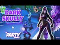 Party royale with the new dark skully skin rare emote battles