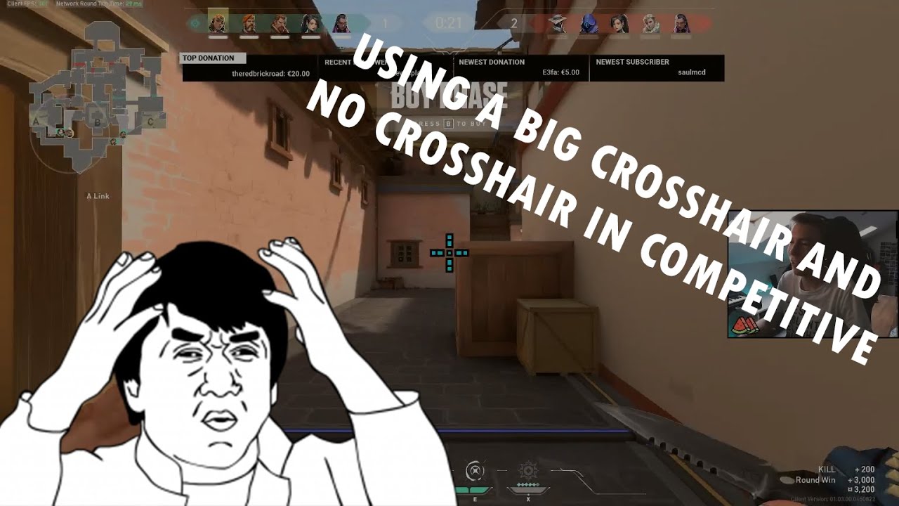 Using The Biggest Crosshair And No Crosshair In Valorant Funny Clips