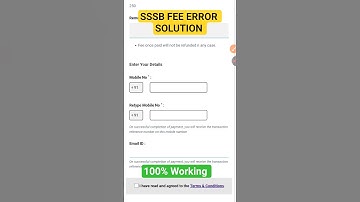 PSSSB Fee Error With Working Solution For Different Posts