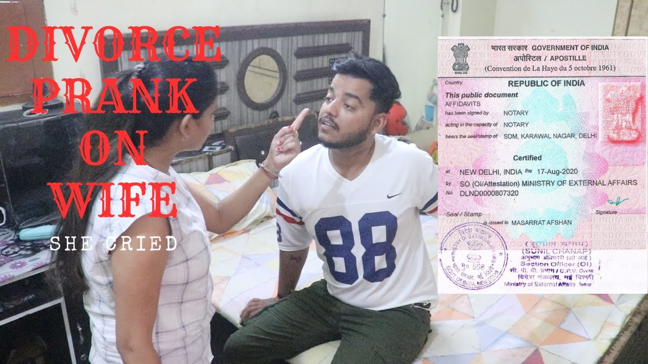 Divorce Prank on wife | She cried 😭| Talak Prank On wife | 