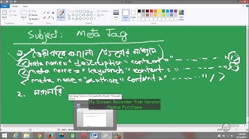 seo bangla video tutorial 6, meta tag (on page seo)