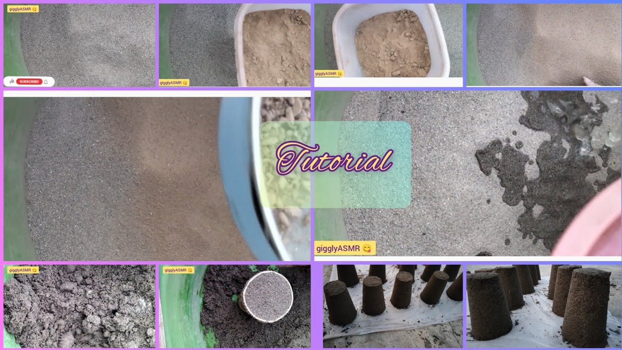 DIY:- How to  make dusty pure sand shape without cement🌪️ #gigglyASMR#sandcementasmr #dirt#sleepaid