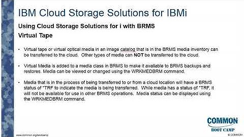 IBM i System Administration Boot Camp Sample: Virtual Optical and Virtual Tape
