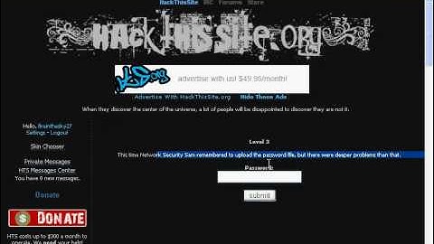 How to complete basic missions 1,2, and 4 on hackthissite.org
