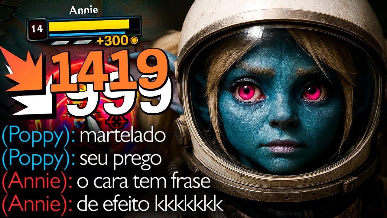 POPPY 1 HIT NA MARTELADA TILTANDO OS BETINHAS DO LOL