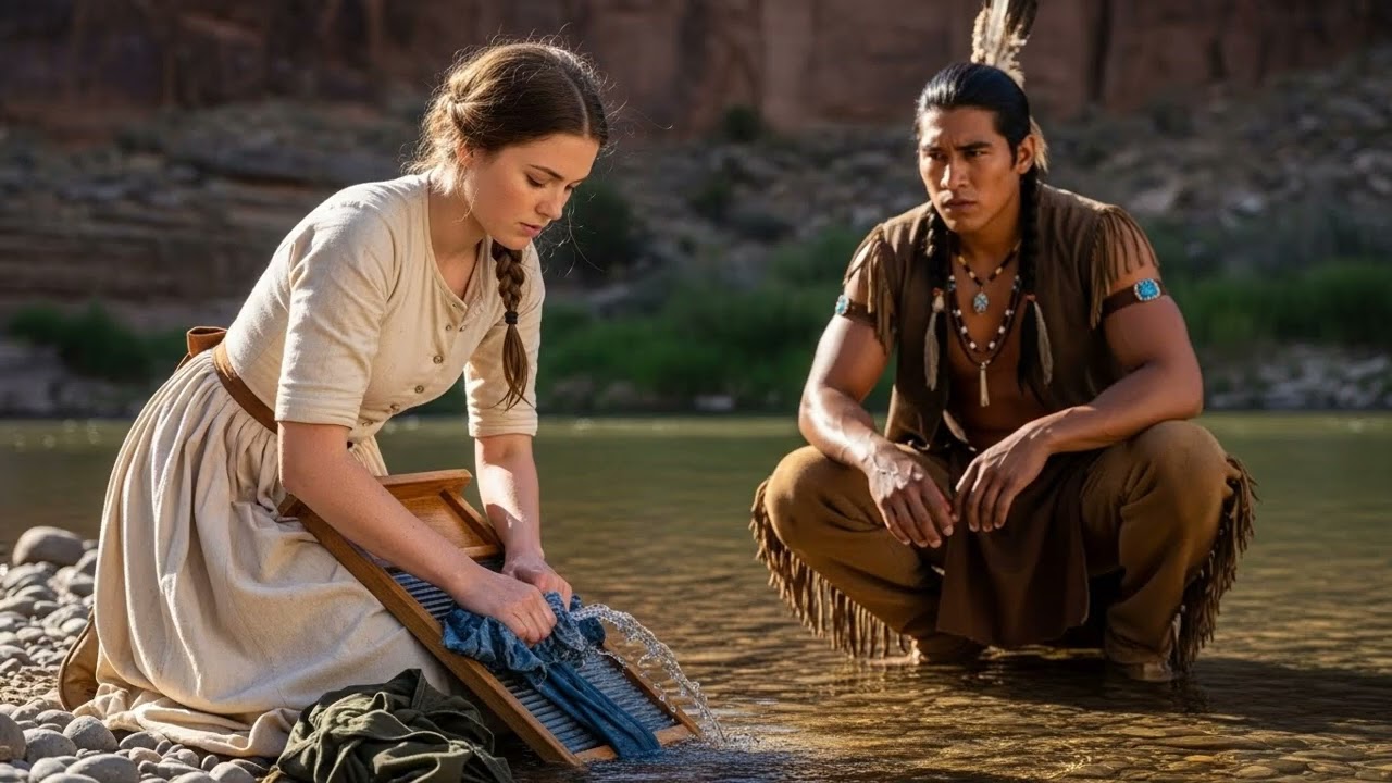 Ella lavaba ropa junto al río… y el Jefe Apache la observó como si el agua la obedeciera