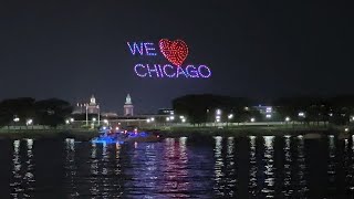 Drone Show at Navy Pier Chicago 7-15-2023 (Better Quality)