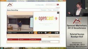 Opencast Unconference - Tutorial - Part 1 - Overview of Matterhorn