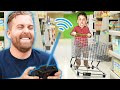 Giving people remote control shopping cart  making them crash