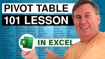 Excel 101 - What Is A Pivot Table? Don