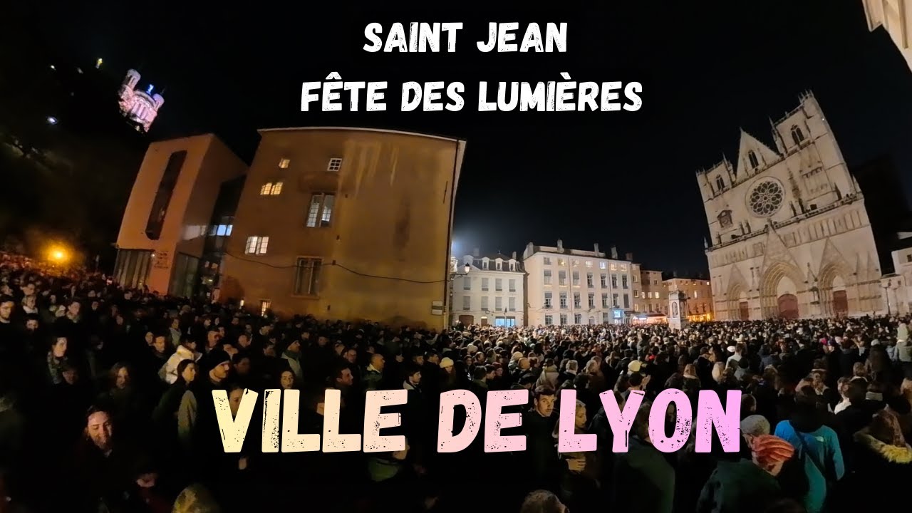Saint Jean - Fête des Lumières - Ville de Lyon 2025 - Integral video on Insta360 X5