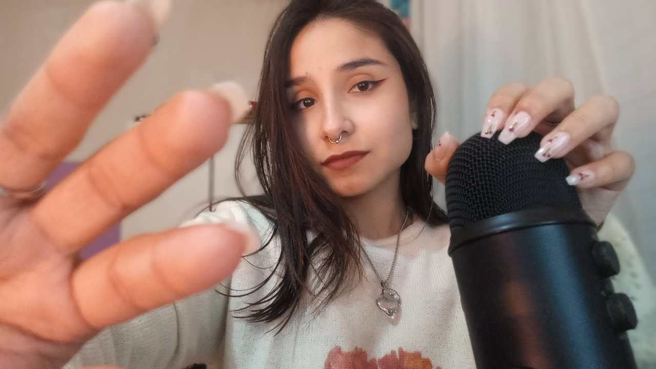 ASMR EXTRA relajante mic scratching con visuales en tu carita