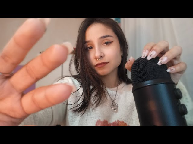 ASMR EXTRA relajante mic scratching con visuales en tu carita
