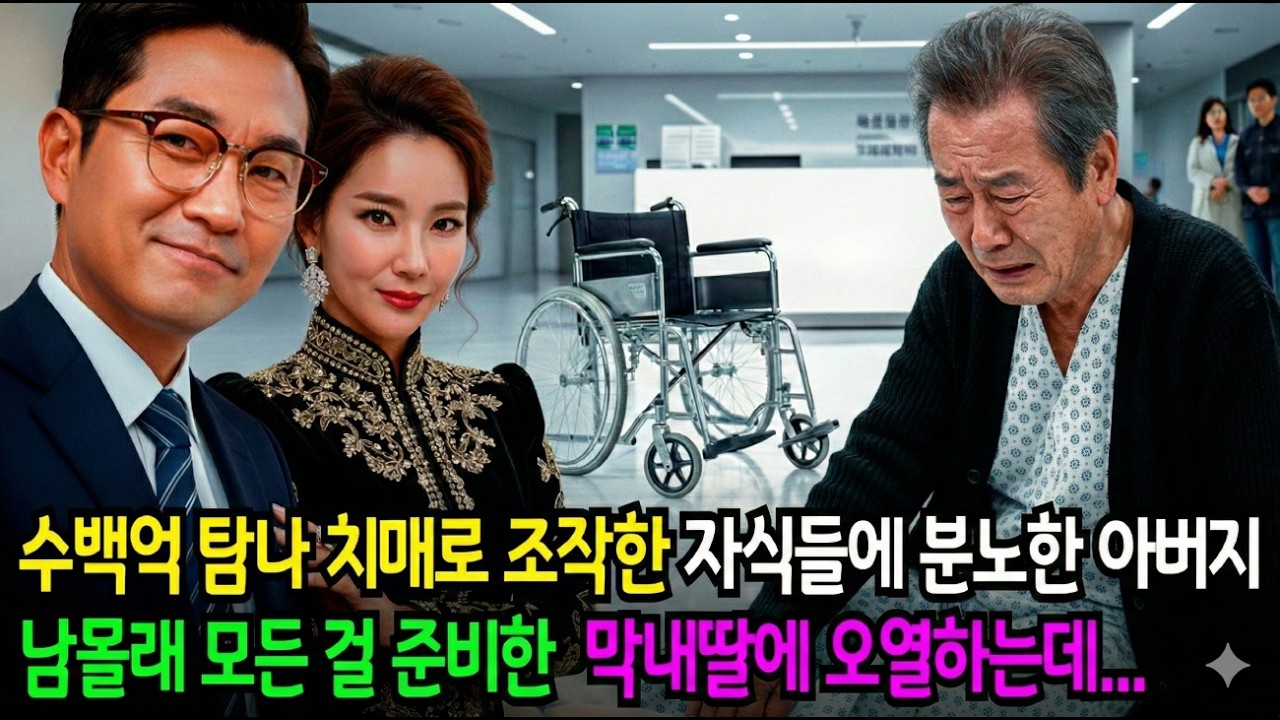 수백억 탐나 자신을 치매로 만든 자식들에 분노한 아버지 남몰래 모든 걸 준비한 막내딸에 오열하는데...