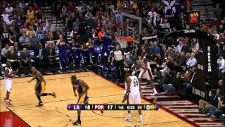 Lakers big three runs the break!