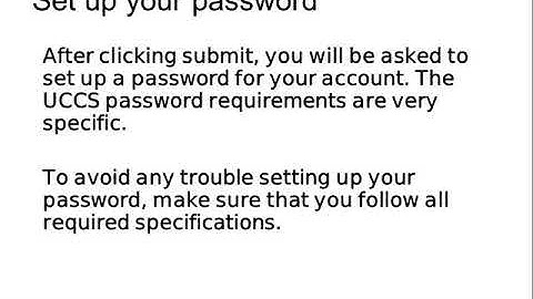 How to Claim Your UCCS Account Video (UCCS Pre-Collegiate)