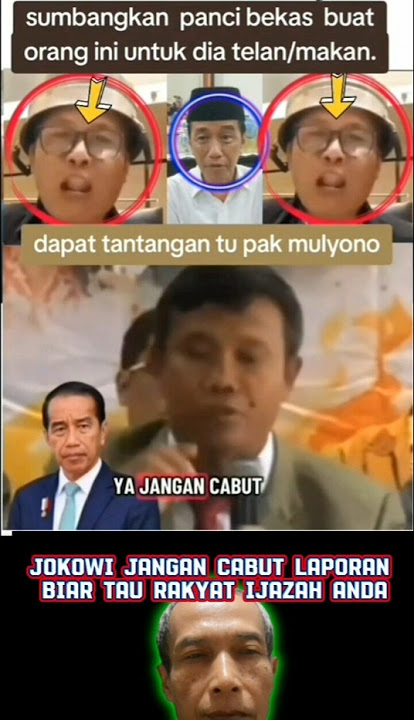 Jokowi, don't withdraw the report #advocate #roysuryo #rismon #challenge #jokowi #case #diploma #...