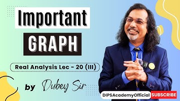 Functions & Some Important Graph | Real Analysis Lecture 20 (3) by Dubey Sir | CSIR NET | IIT JAM