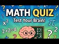 Vick's Special Math Quiz, can you solve it?