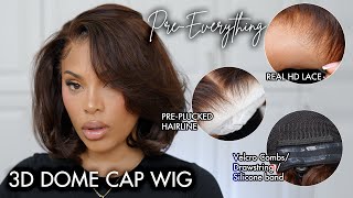 This Is How A Glueless Wig Should Be! PRE-EVERYTHING 3D DOME CAP Velcro Combs+ Drawstring HD Lace