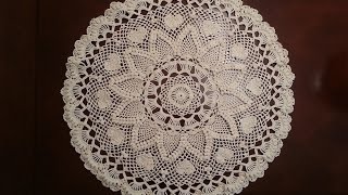 Crochet Doily - Romantic Pineapple Doily Part 7