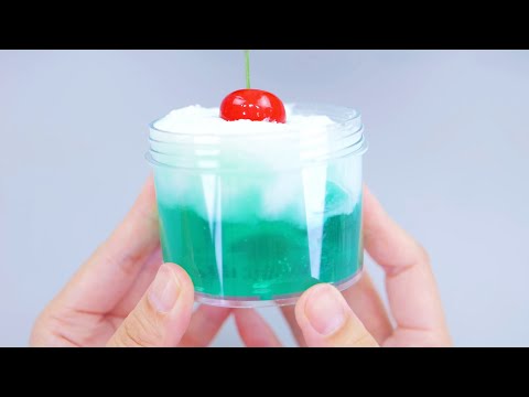 【ASMR】メロンソーダクラウドクリームスライム🍈 Melon Soda Cream Cloud Slime【音フェチ】