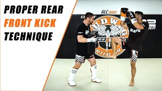 Kickboxing For MMA: How To Do The Proper Rear Front Kick Technique (2019)