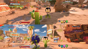 Como jogar em tela dividida Plants vs Zombies?