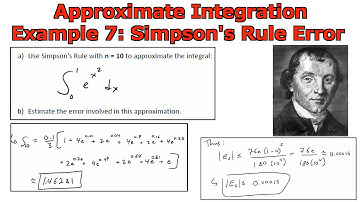 Approximate Integration: Example 7: Simpson