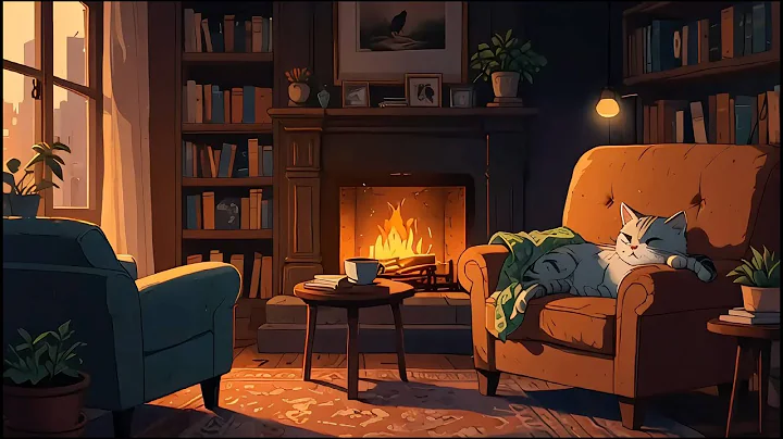 🔥 Cozy Fireplace Ambiance  & Lofi Music | Relaxing Study and Chill 🔥