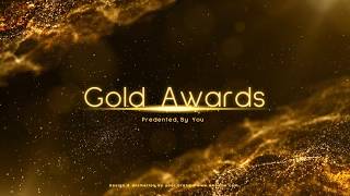 Free Epic Gold Particle Movie Awards Slideshow Opener Video Template (Customizable) - FlexClip