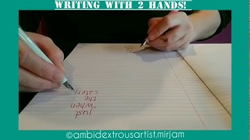 #Ambidextrous writing, using both hands simultaneously!