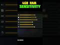 4GB ram best SENSITIVITY Free Fire 2024 | (ob46 update) secret sensitivity in free fire #freefire