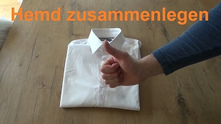 Hemd falten Herrenhemd zusammenlegen Businesshemd Koffer Anleitung