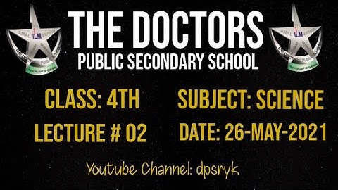 Class 4th Science Lecture # 2 [26-May-2021] dpsryk