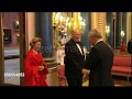 The Prince of Wales and the Duchess of Cornwall greet the King and Queen of Norway.