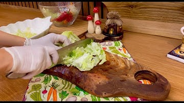 Calm Salad Making • Relaxing Food Prep