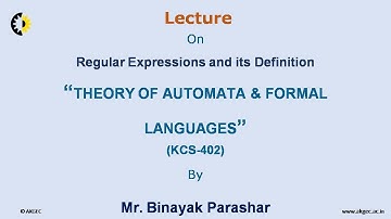 THEORY OF AUTOMATA & FORMAL LANGUAGES LECTURE 12 