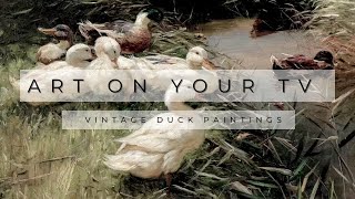 Vintage Ducks & Landscape Paintings | Vintage Art TV | Set of 13 | 2 hrs | No Sound