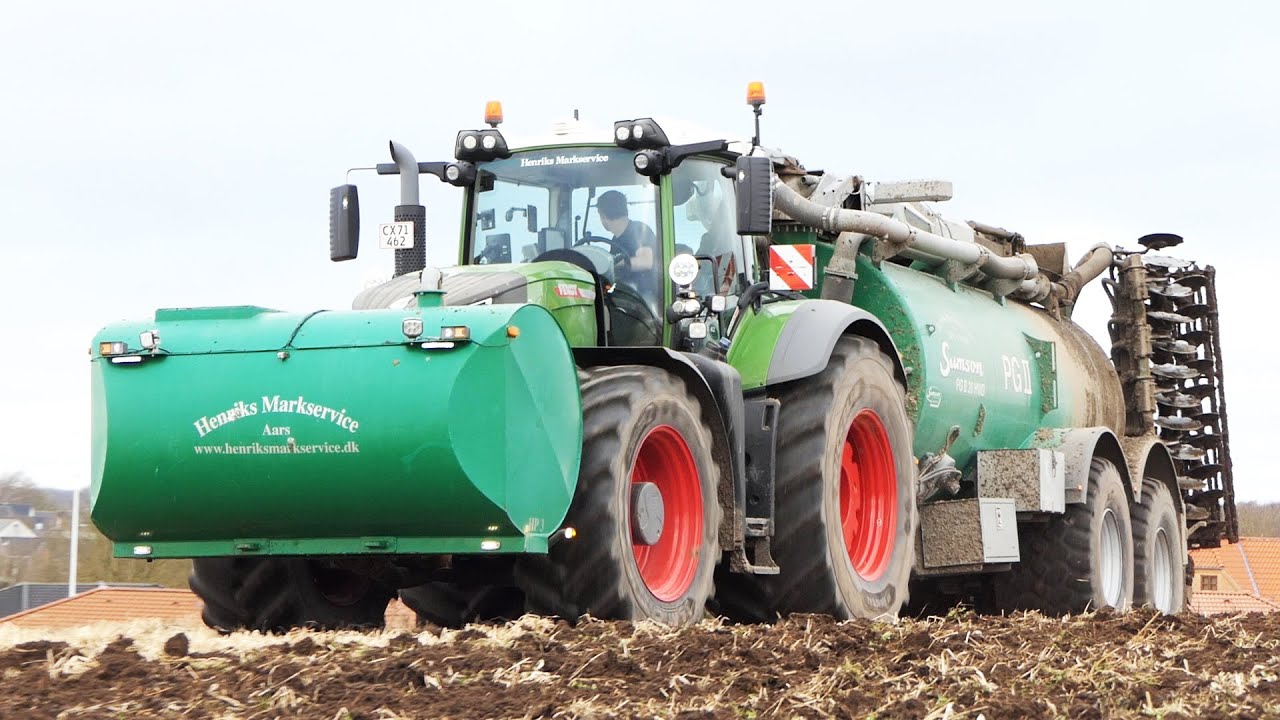 Fendt 936 Vario in the field w/ Samson PG II 20 HWD & 3-tonnes front tank | Manure Season 2021