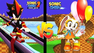 Sonic Dash VS Sonic Dash 2 : GAMEPLAY - CREAM VS SHADOW : #Shadow's Run #Snow Mountain Zone screenshot 5
