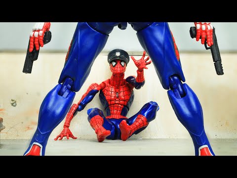 Spider-man Prison Break vs Police Spider Iron Figure Stop Motion