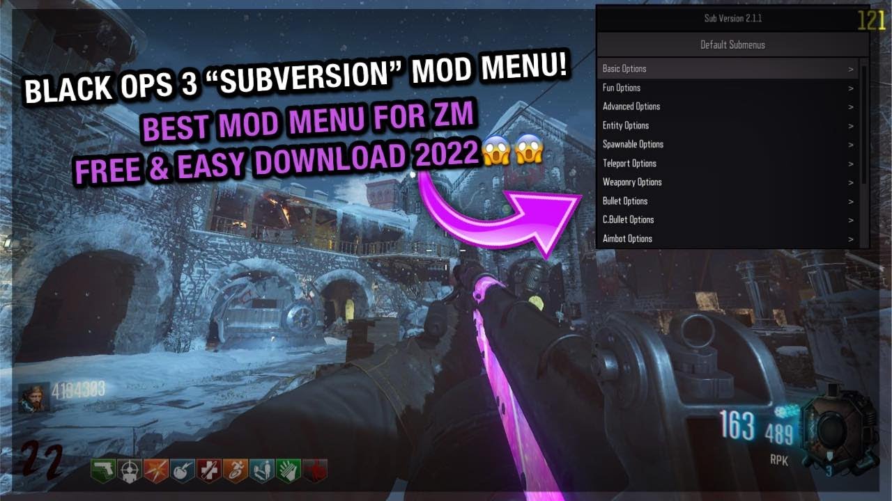 Steam Workshop::Black Ops 3 Zombie GSC Mod Menu EnCoReV14 by CabCon