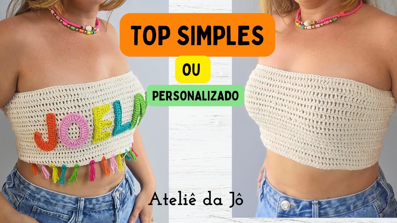 Top Simples ou Personalzado/ Tendência de Carnaval - Passo a passo