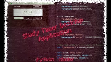 Study Timer Desktop App + Python + tkinter