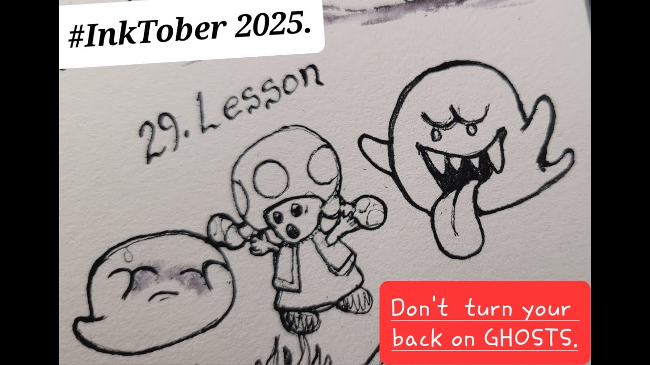 How to Complete #InkTober 2025: Prompt 29. Lesson. - YouTube