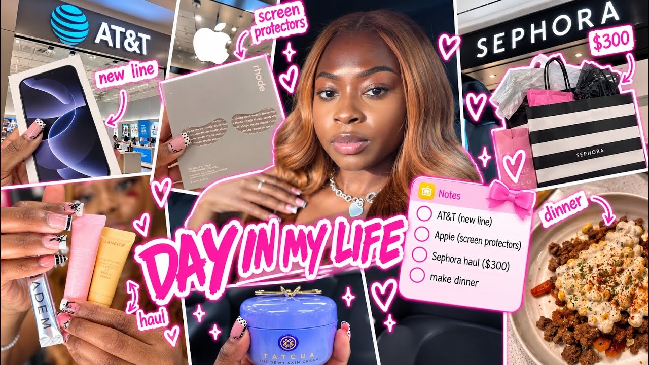  Spend The Day WITH Me! 💕 $300 Sephora Haul, Apple Store, Shopping & Cooking | MTOBER DAY 15🎀