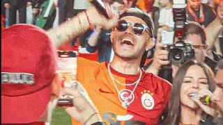 Galatasaray 23.Şampiyonluk kutlamaları kaptanların sahaya çıkışı ve Icardi-Simge düeti